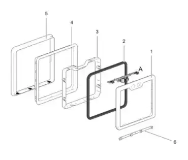 Dobradiça de substituição para porta exterior de sanita THETFORD 26430 para caravanas, autocaravanas e autocaravanas.