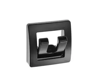 Mini cabide dobrável multiusos preto para caravanas, autocaravanas e autocaravanas.