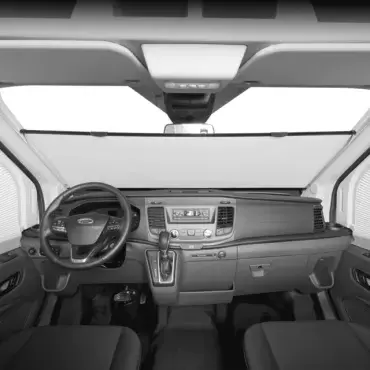 Blackout interior DIANTEIRO e isolamento térmico Dometic FR 400 para Ford TRANSIT de 2019