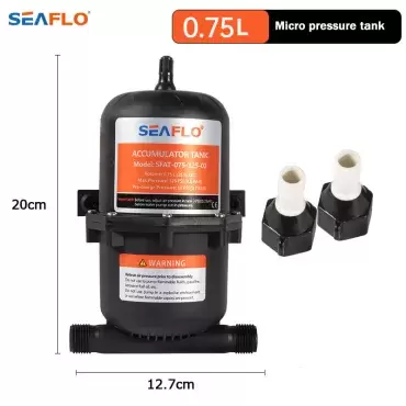 Vaso de expansão Seaflo 0,75L para autocaravanas e autocaravanas.