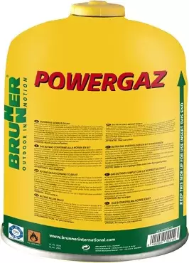 Cartucho de garrafa de gás Brunner Powergaz 450, mistura de butano/propano