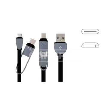 Carregamento de nylon e cabo de dados para Iphone, Android micro usb e tipo C