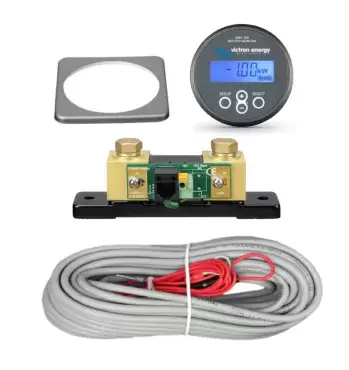 Monitor de bateria Victron BMV-700 com SHUNT e gravador de memória de carga e descarga integrado.