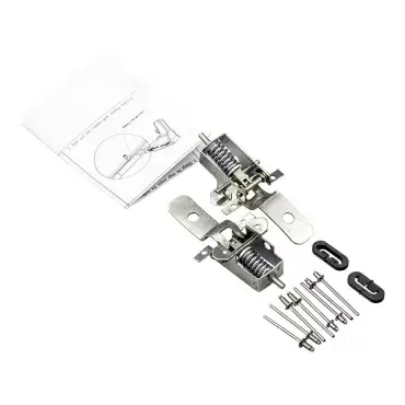 Kit de substituição de duas dobradiças completas para cozinhas Dometic em caravanas, autocaravanas e autocaravanas.