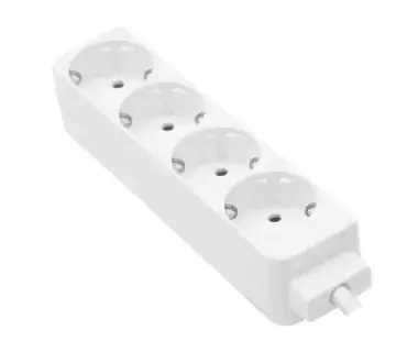 Cabo de extensão de base múltipla com 4 tomadas 230v/16a Cabo de 1,5 metros para usos múltiplos. Referência LU-1008