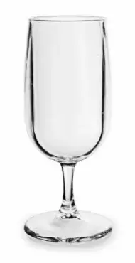 Copo de vinho transparente em policarbonato 12cl, muito resistente. Adequado para eletrodomésticos.