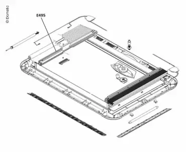 Rede mosquiteira de substituição para claraboia Dometic Heki 3/4 para caravanas, autocaravanas e autocaravanas. - Referência E495