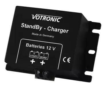 Carregador de bateria inteligente da marca Votronic para autocaravanas, caravanas e autocaravanas.