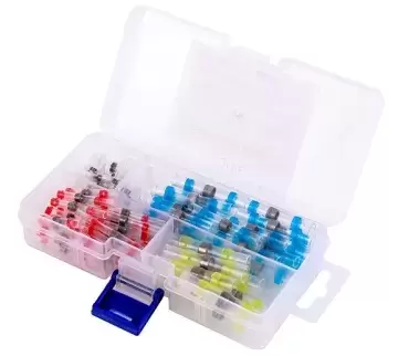  Caixa de 50 tubos de junção isolados com estanho e termoencolhíveis.