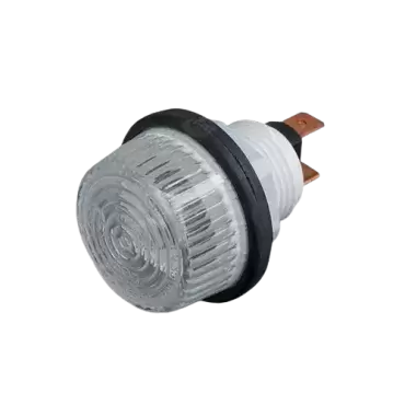 Indicador de direção Hella redondo branco para autocaravana, caravana e autocaravana