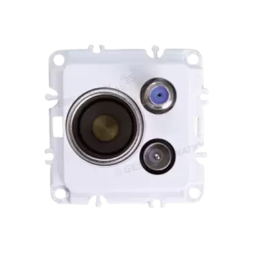 Tomada múltipla de televisão branca 