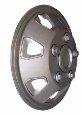 Conjunto de 4 calotas para motorhome 16´´ modelo Itah prata fosco