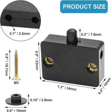 Interruptor sensor 12V com botão para portas e armários de caravanas, autocaravanas e autocaravanas.
