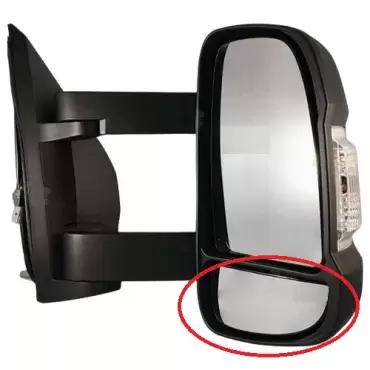 Substituição espelho retrovisor inferior direito chassis Fiat Ducato 250/290 para autocaravana