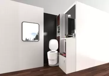 WC Clesana SEM água com sistema de bolsas para caravanas, autocaravanas e autocaravanas.