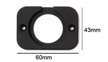 Moldura simples para tomadas USB, voltímetros, etc. de caravanas, autocaravanas e autocaravanas.