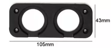Estrutura dupla para tomadas USB, voltímetros, etc. para caravanas, autocaravanas e autocaravanas.