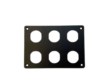 Moldura sêxtupla para tomadas USB, voltímetros, etc. de caravanas, autocaravanas e autocaravanas.