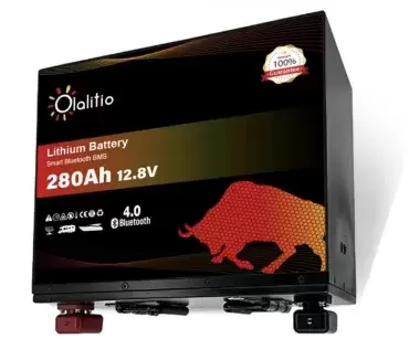 Bateria de lítio sob o assento 280Ah 12,8V LiFePO4 Smart BMS com Bluetooth para motorhome e trailer.