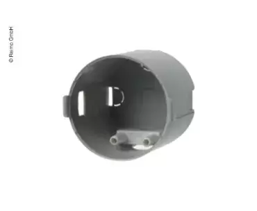 Caixa de proteção traseira para interruptores e tomadas da linha Berker de caravanas, autocaravanas e autocaravanas.