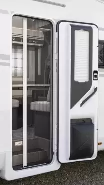 Maçaneta para porta de entrada cinza escuro para caravanas e autocaravanas. - Referência 10-325018