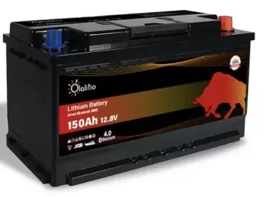 Bateria de Lítio 150Ah 12.8V LiFePO4 sob o assento com Bluetooth BMS para autocaravanas e autocaravanas.