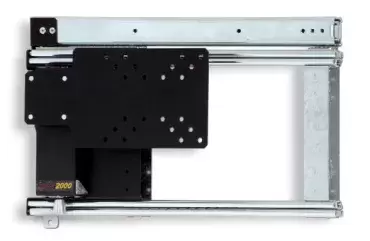 Suporte TV Lippert com saída deslizante à esquerda e rotação 220º para caravanas, autocaravanas e autocaravanas.