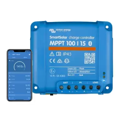 Regulador solar VICTRON Energy SmartSolar MPPT 100/15 para autocaravanas e autocaravanas.