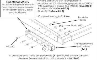 Kit adicional de barras tipo fêmea para instalação em bolas de engate de motorhome.