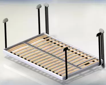 Cama elevatória elétrica Lippert Toscana 200x130 cm para campistas e motorhomes.