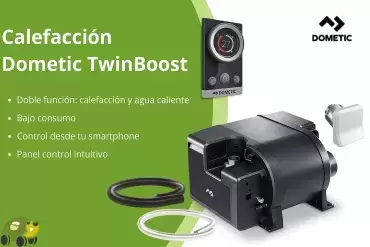 Aquecimento e água quente Dometic TwinBoost 4000 para motorhomes e campers.