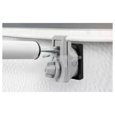 Suporte para fixação de toldos de caravana para instalação sem necessidade de parafusos na lateral da caravana.