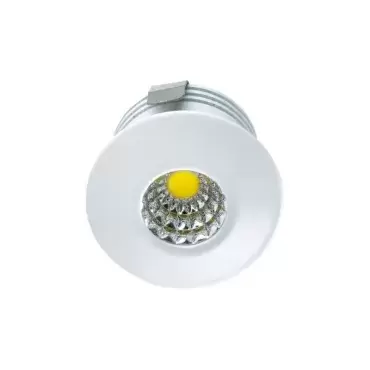 Refletor LED COB branco redondo de 12V para instalação embutida em caravanas, autocaravanas e caravanas.