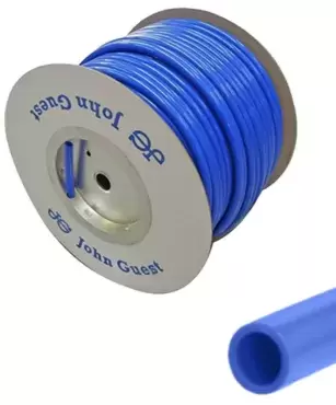 Tubo azul John Guest de 12 mm, rolo de 100 m para instalações hidráulicas em caravanas, autocaravanas e campers.