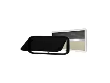 Janela lateral 650x300 Masis com moldura de alumínio AM + persiana para autocaravanas e caravanas.