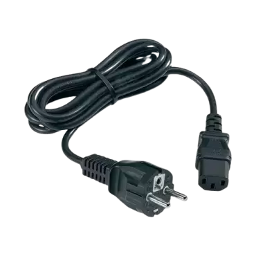 Cabo 230 V com conector Shuko F - C13 para carregadores de bateria Nordelettronica CRB717 e CRB721 ou uso genérico.