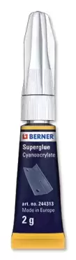 BERNER Cola rápida universal de cianoacrilato de média densidade em 2G.