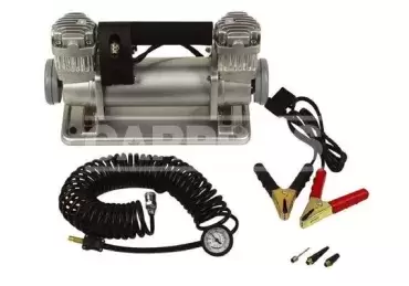 Compressor de ar de cabeça dupla 150 PSI, 150 L/MIN para caravanas, autocaravanas, campistas e 4x4 terrestres.