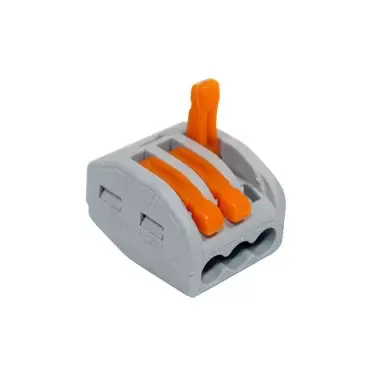 Tira de conexão rápida de 2,5 a 4 mm, 3 pólos