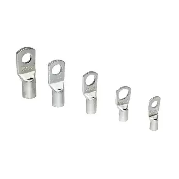 Terminal de metal para cabo de 16 mm com furo de parafuso de 8,4 mm.