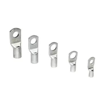Terminal metálico para cabo de 10 mm com furo de rosca de 8,4 mm.