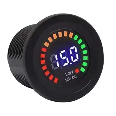 Voltímetro digital DUAL com voltagem de bateria led para caravanas, autocaravanas, autocaravanas e 4x4 terrestres.