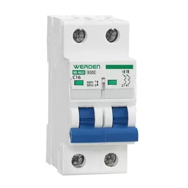 Werden Magnetothermic Switch 2 P 16 AH, para instalações em caravanas, autocaravanas e autocaravanas.