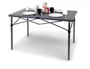 Mesa de alumínio 4-6 pessoas dobrável 119x70x70 cm camping caravaning
