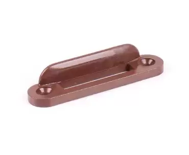 Batente de plástico castanho para fechaduras de armários e pegas de caravanas, autocaravanas e autocaravanas.