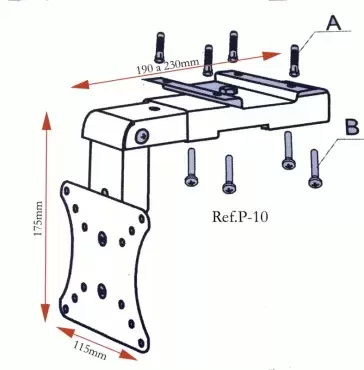 Suporte de televisão de tecto Ref.P10N