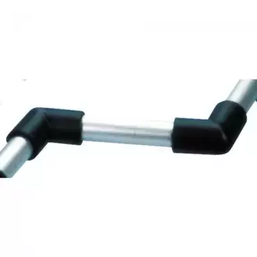 Cotovelo de 105º para a construção de rack de teto para caravanas, autocaravanas, campistas e 4x4 terrestres.