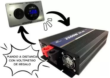 Onda Pura 2500W, 230V, inversor de potência 12V para caravanas, autocaravanas, autocaravanas e 4x4 terrestres.