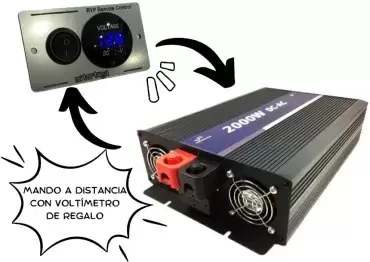 Onda Pura 2000W, 230V, inversor de potência 12V para caravanas, autocaravanas, autocaravanas e 4x4 terrestres.