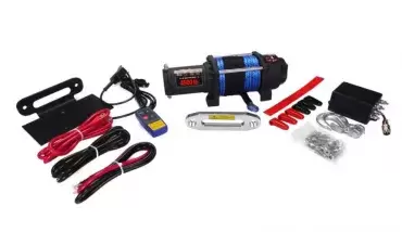 Guincho 12V, 2040KG, cor Azul para 4X4 Overland e reboques.